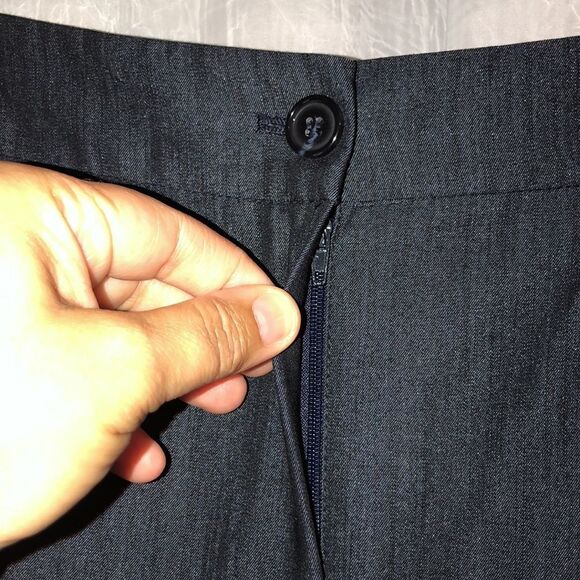 Jones NY 8P Stretch Dress Pants Trousers in Denim Like Color - Picture 6 of 14